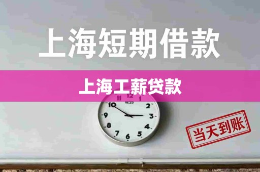 上海工薪贷款 上海工薪贷款